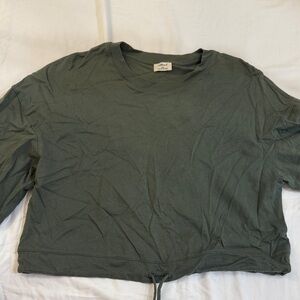 Aritzia Wilfred Casual Olive Green Women's Top